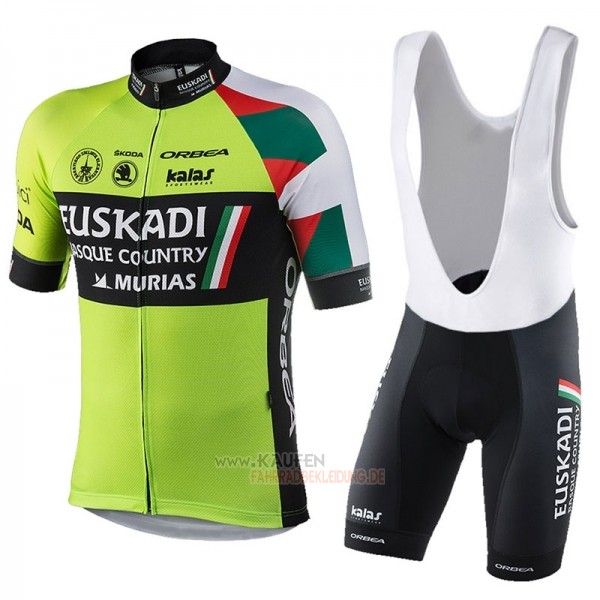 Euskadi Murias Kurzarmtrikot 2018 und Kurze Tragerhose Shwarz Grun