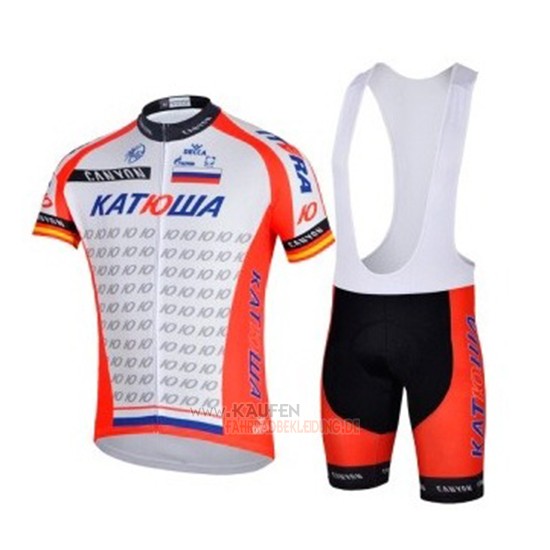 Katusha Kurzarmtrikot 2018 und Kurze Tragerhose Rot Wei