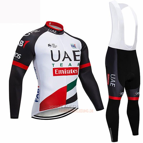 UCI Mondo Campione UAE Langarmtrikot 2019 und Lange Tragerhose Wei Shwarz Rot