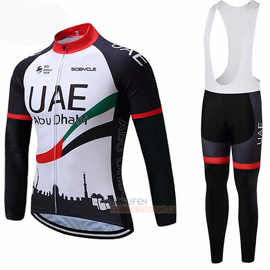 UCI Mondo Campione UAE Langarmtrikot 2019 und Lange Tragerhose Wei Shwarz Rot