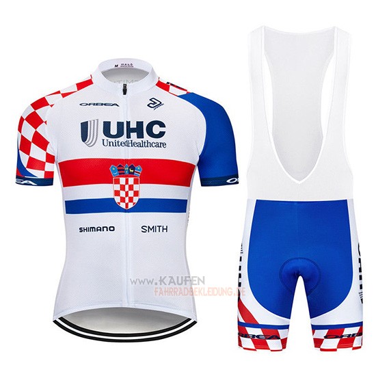 UHC Kurzarmtrikot 2019 und Kurze Tragerhose Wei Rot Blau