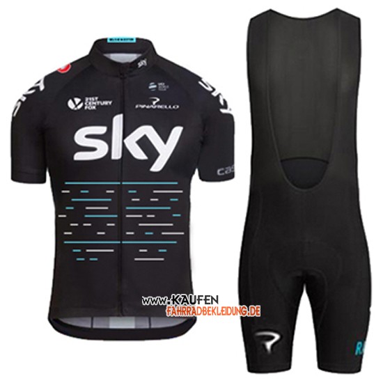 Sky Kurzarmtrikot 2017 Und Kurze Tragerhose Blau Und Shwarz