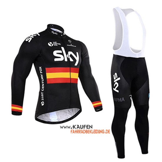 Sky Langarmtrikot 2016 Und Lange TrägerhoseShwarz Und Gelb