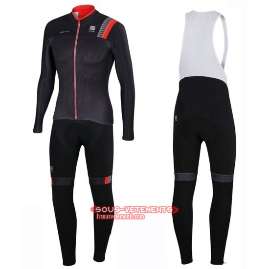 Sportful Langarmtrikot 2016 Und Lange Tragerhose Shwarz Und Rot